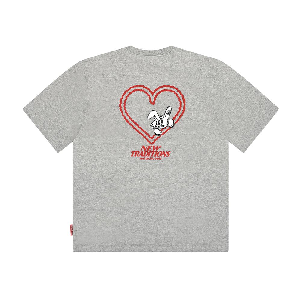 Ipiti Heart Nibble T-Shirt (Melange Gray)