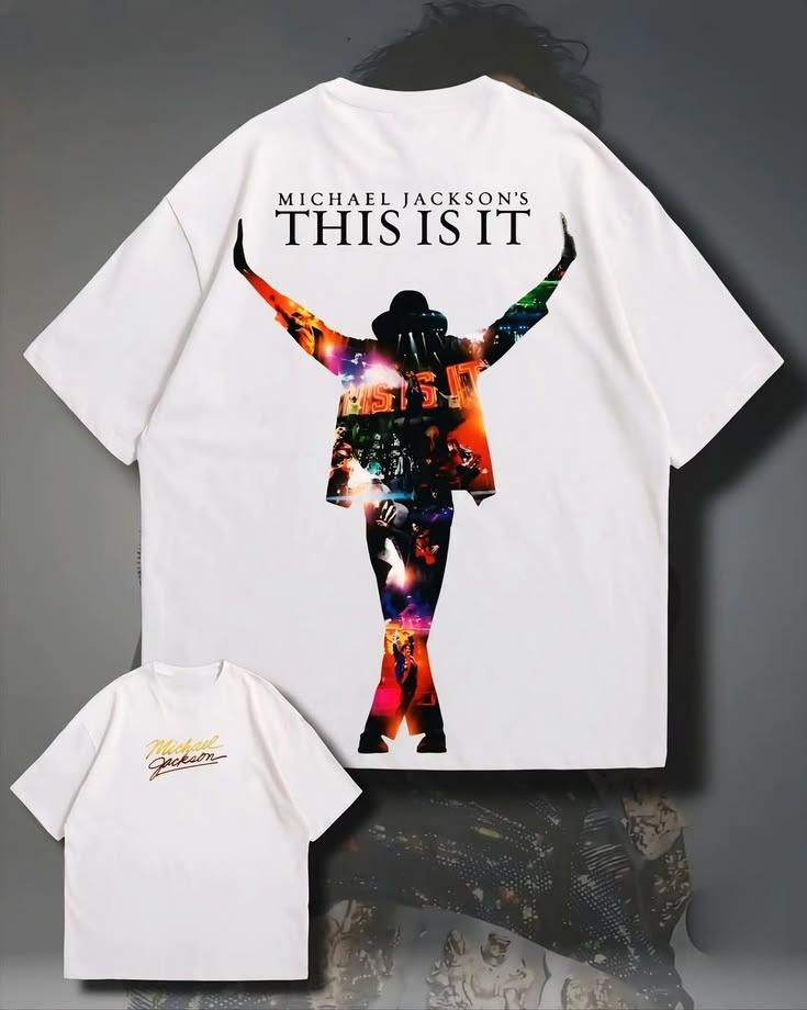 2026 Sommer Michael Jackson Retro Nostalgisch Musik Kunst Grafik Baumwollkleidung Für Festival Tägliche Kleidung