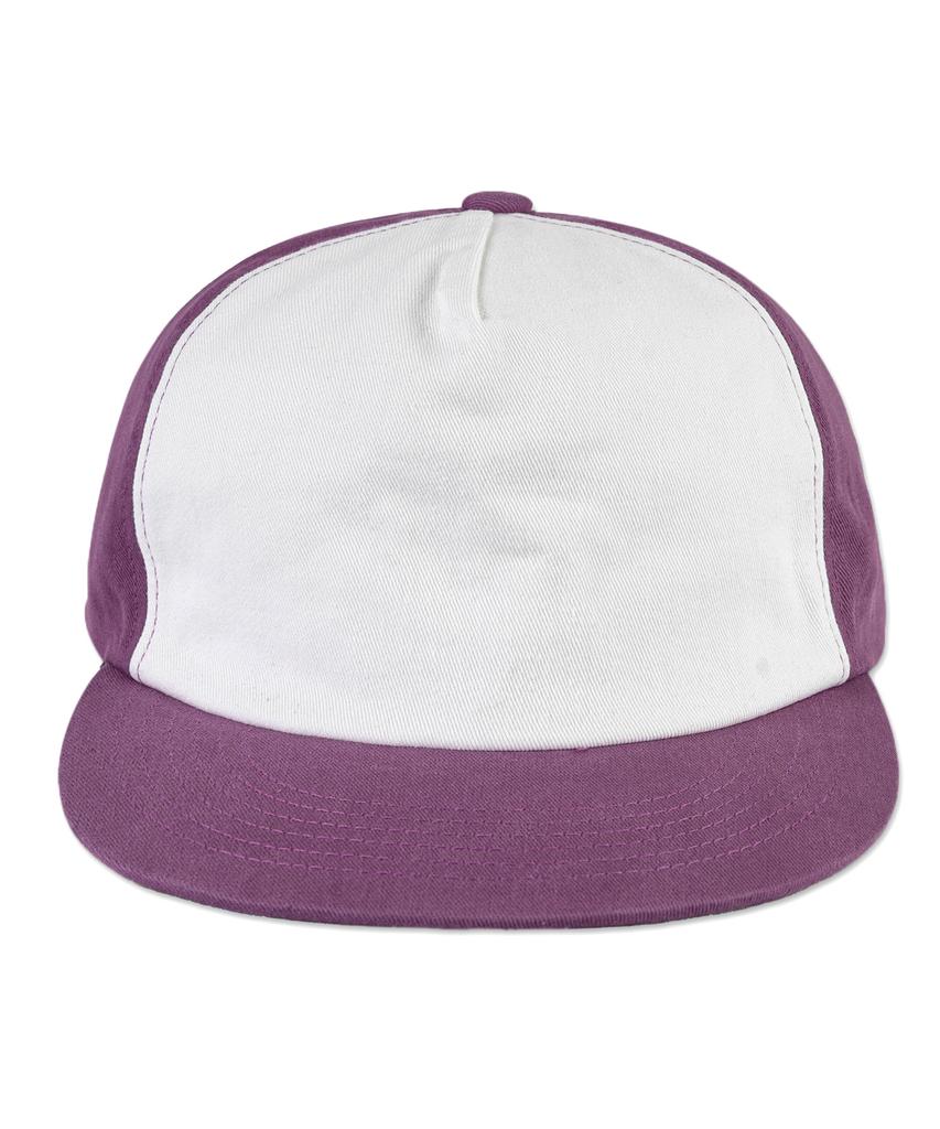 Chaebteo Standard 5-Panel Two-Tone Washing Ball Cap-Purple
