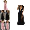 Elegant Women Party Sling Evening Dress With Deep V-neck And Stunning Backless Design