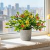 Potted Artificial Flower Spring Fake Wildflowers in Vase Small Realistic Faux Flower Decor