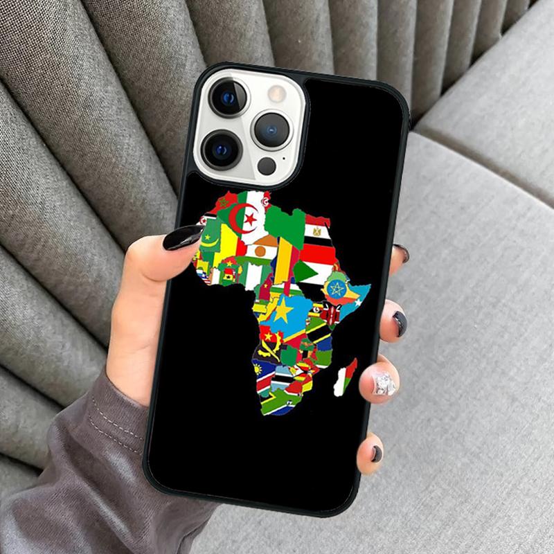 Africa Map Phone Case For iPhone 17 Air 16 16e 15 13 14 Pro Max 11 12 Plus 2022 MAX Shell Cover coque