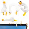 Harz Cartoon Tier Dekoration für Schreibtisch Auto Armaturenbrett TV Monitor Geschenkidee Niedliche Gänsefiguren 3D Mini Harz Enten Verzierung Verspielt