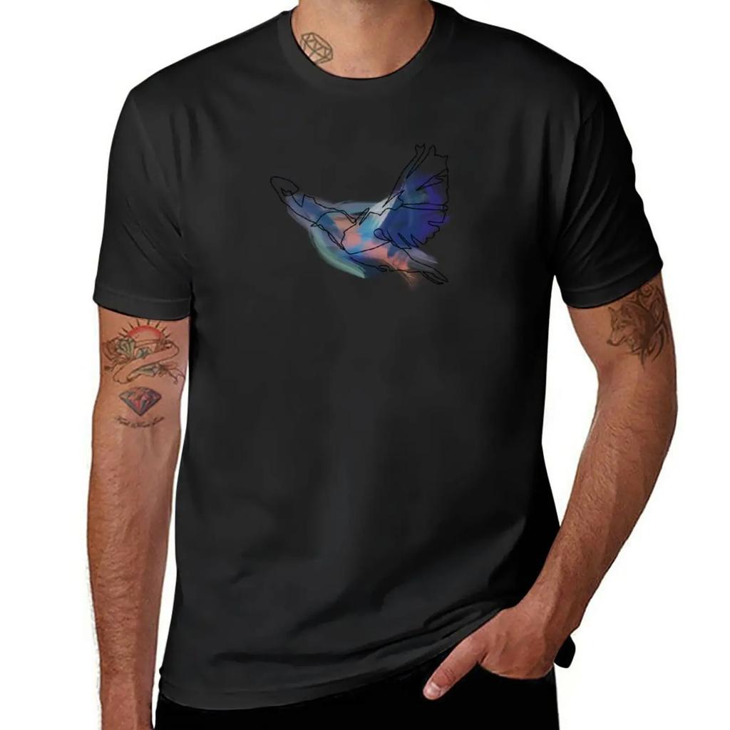 Vogel im Flug T-Shirt Hippie-Kleidung süße Kleidung T-Shirt Herren