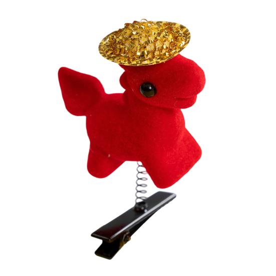 Заколка для волос для девочек, пружинный дизайн, декор в виде летающей лошадки, мягкая, удобная, многоразовая, аксессуар для волос для женщин.