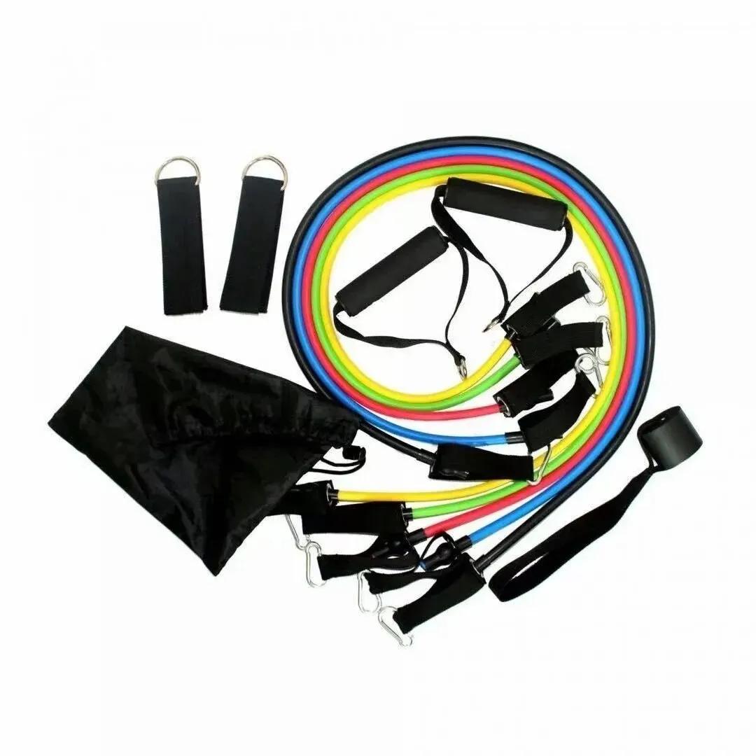 11 Piece Set Of Fitness Tension Rope, Elastic Band, Elastic Rope, Household Tension Device, Chest Muscle Training Equipment