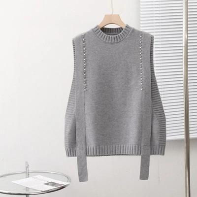 Γιλέκο Female O Neck Design Sense Knitted Tank Top για Γυναικεία Κορεατική Έκδοση Ξένο Φαρδύ και ευέλικτο πουλόβερ Γυναικείο γιλέκο