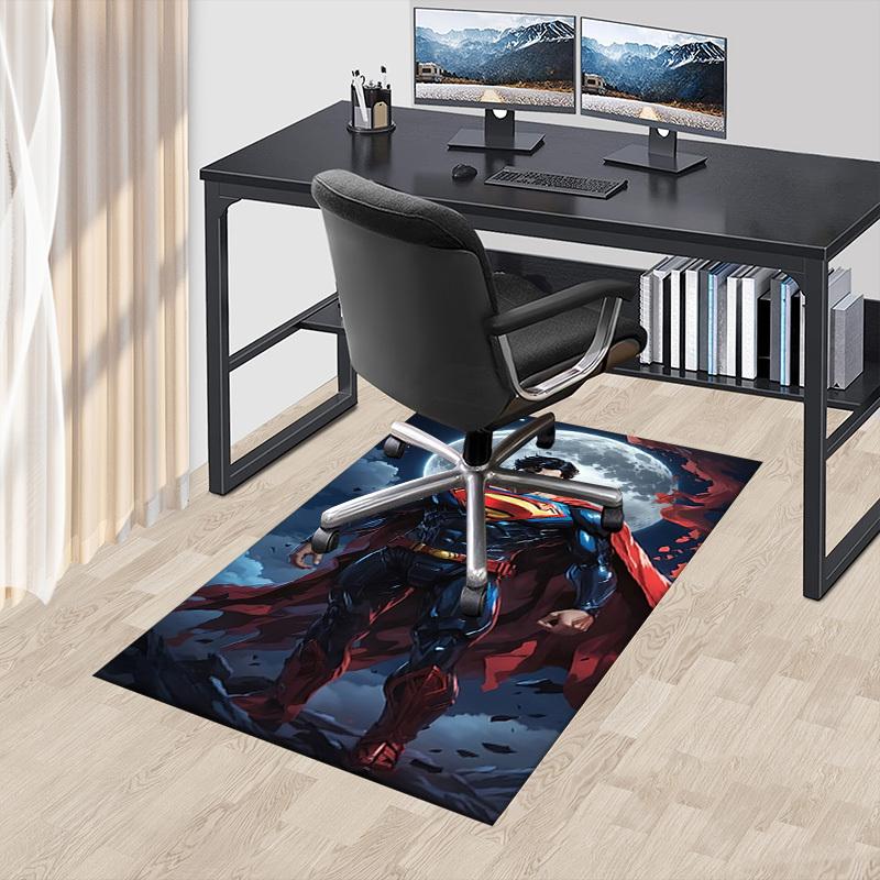 1pc Superman full moon Carpet, for Home & Office Decor, Desk Chair Carpet, Festive GiftL1404