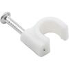 1/4" White Half Clamp J-Hook with Nail For Pex Tubing Pipe Support -300pcs White