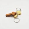 Handmade Pine Wood Cross Pendant Keychain