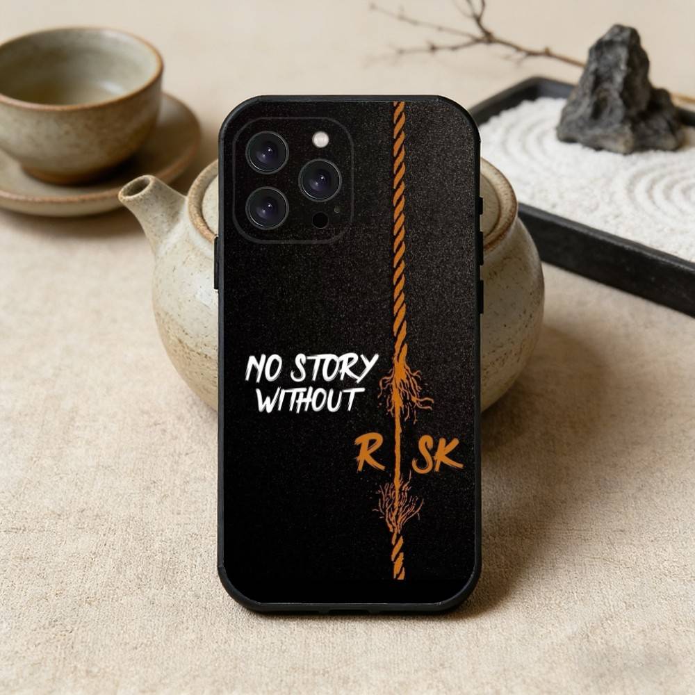 Day Trader Trading RISK RICH Phone Case For iPhone17,16,15,14,13,12 Plus,Max Soft Silicone Black Cover