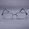 Black Frame Anti-blue Light Reading Glasses For Men Metal Full Eyeglasses Frame With Spring Hinge+125+175+225