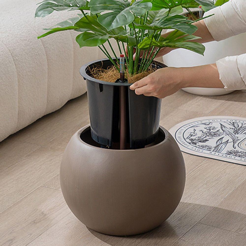 Spherical Automatic Watering Flower Pot Plastic Water Storage Flower Pot Potted Flower Pot  Garden