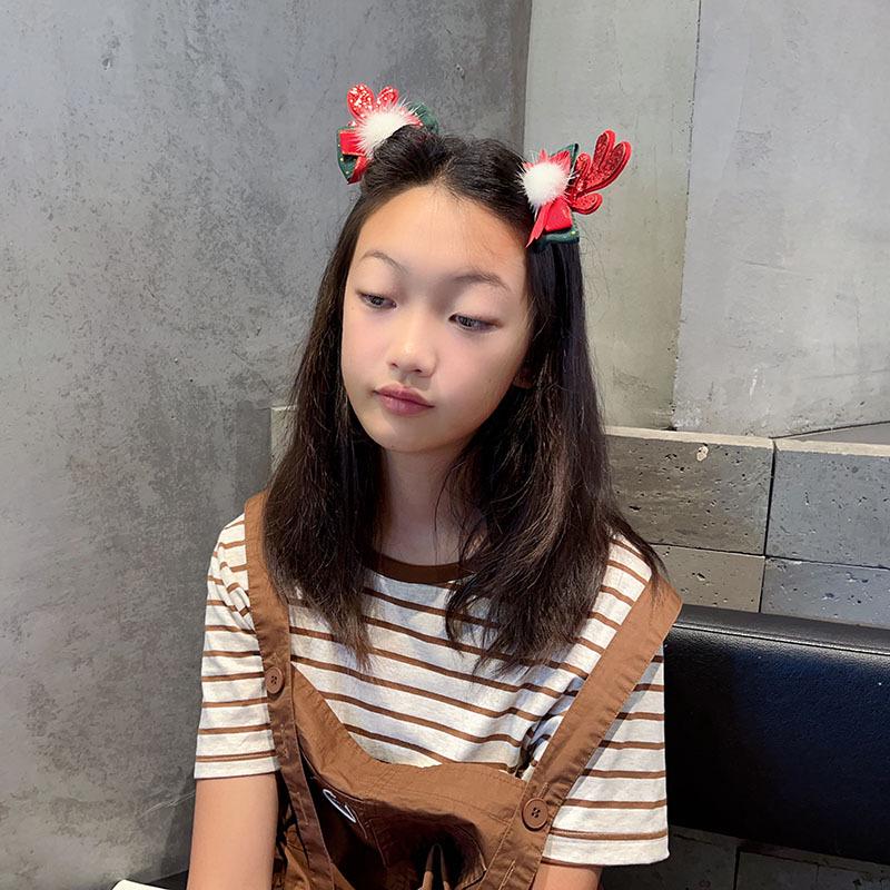 Festive Reindeer Antler Hair Clips – 3D Christmas Headwear for Women & Kids