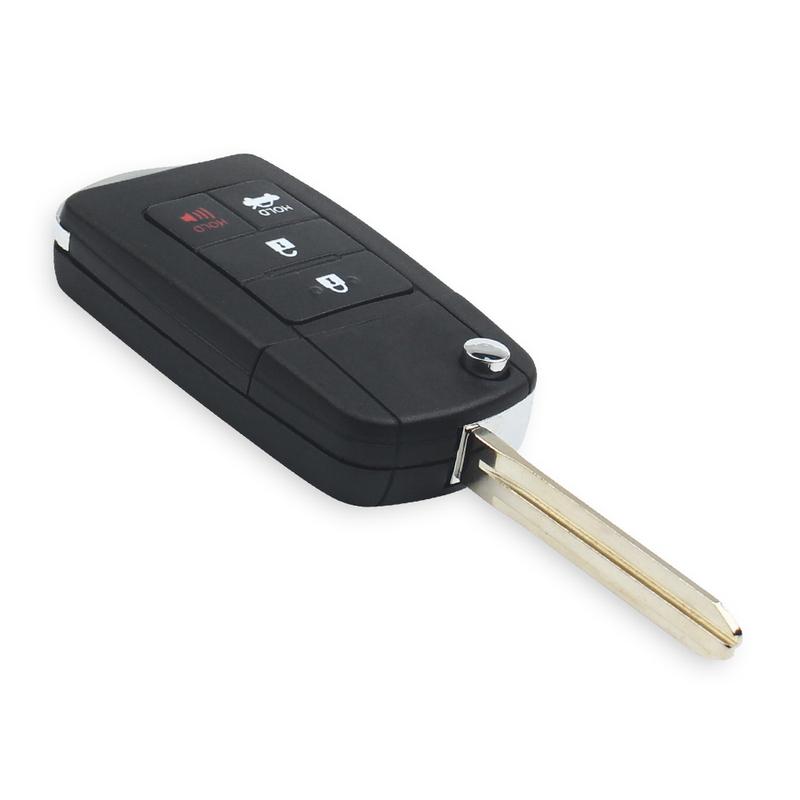 KEYYOU Modified Remote Car Key Shell Fob 4 Buttons TOY43 Blade Flip Case For Toyota CAMRY 2012 2013 2014 2015 Corolla 2014 2015