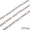 Chaîne Cœur en Acier Inoxydable de 0,5/1 Mètre Chaîne Cubaine Chaîne Punk de Base pour la Fabrication de Colliers Bracelets Bijoux Accessoires