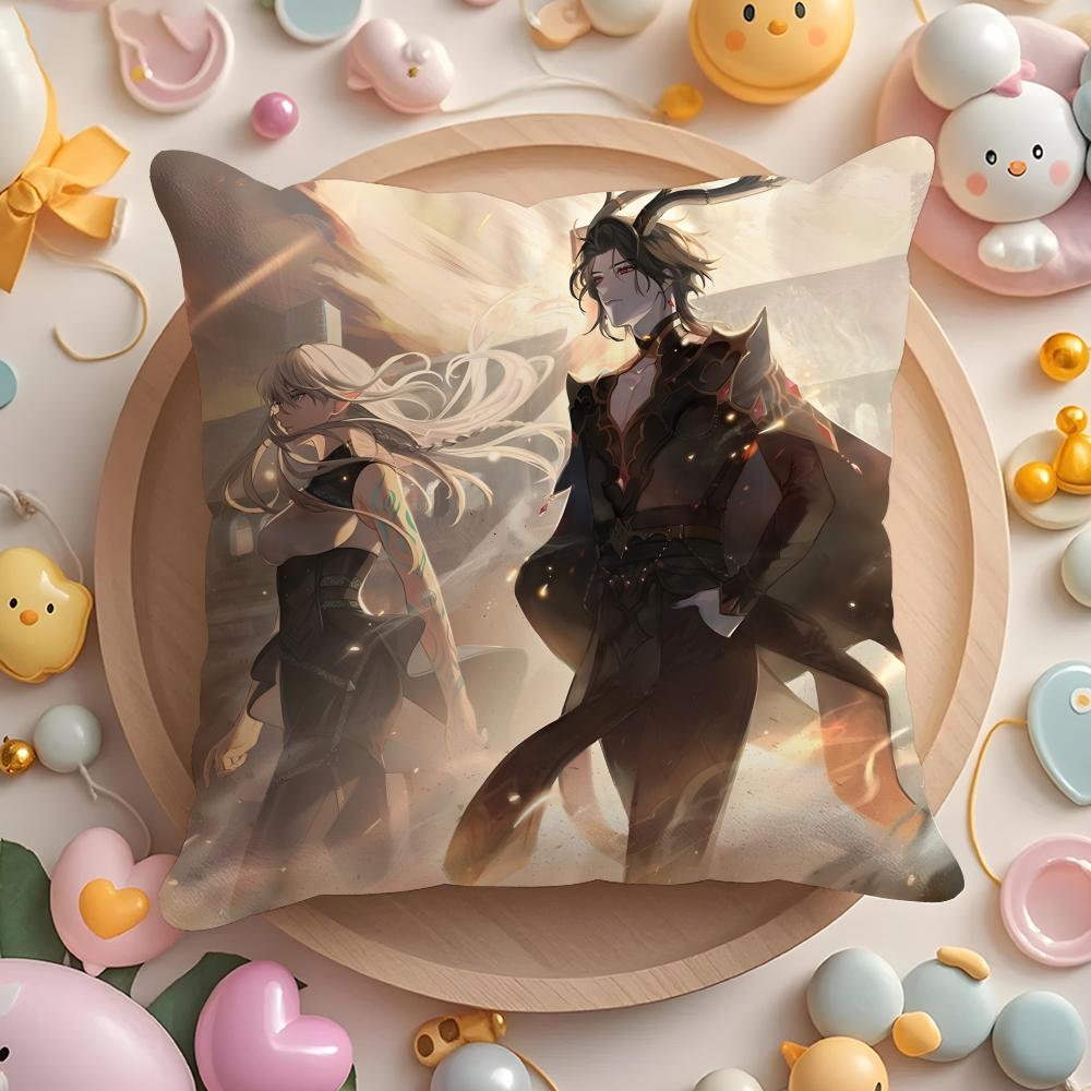 The Beginning Anime A-After the End Cushion Cover Home & Car Multi-Scene Pillow Cover - Reversible, Soft & Durable for Daily Use