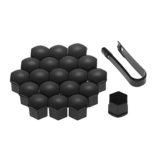 

Колпачки на колесные гайки, Крышки на колесные гайки, Колпачки на автомобильные болты, Крышки на гайки шин, Противоугонные, 19 мм, Черные, Набор из 20 штук