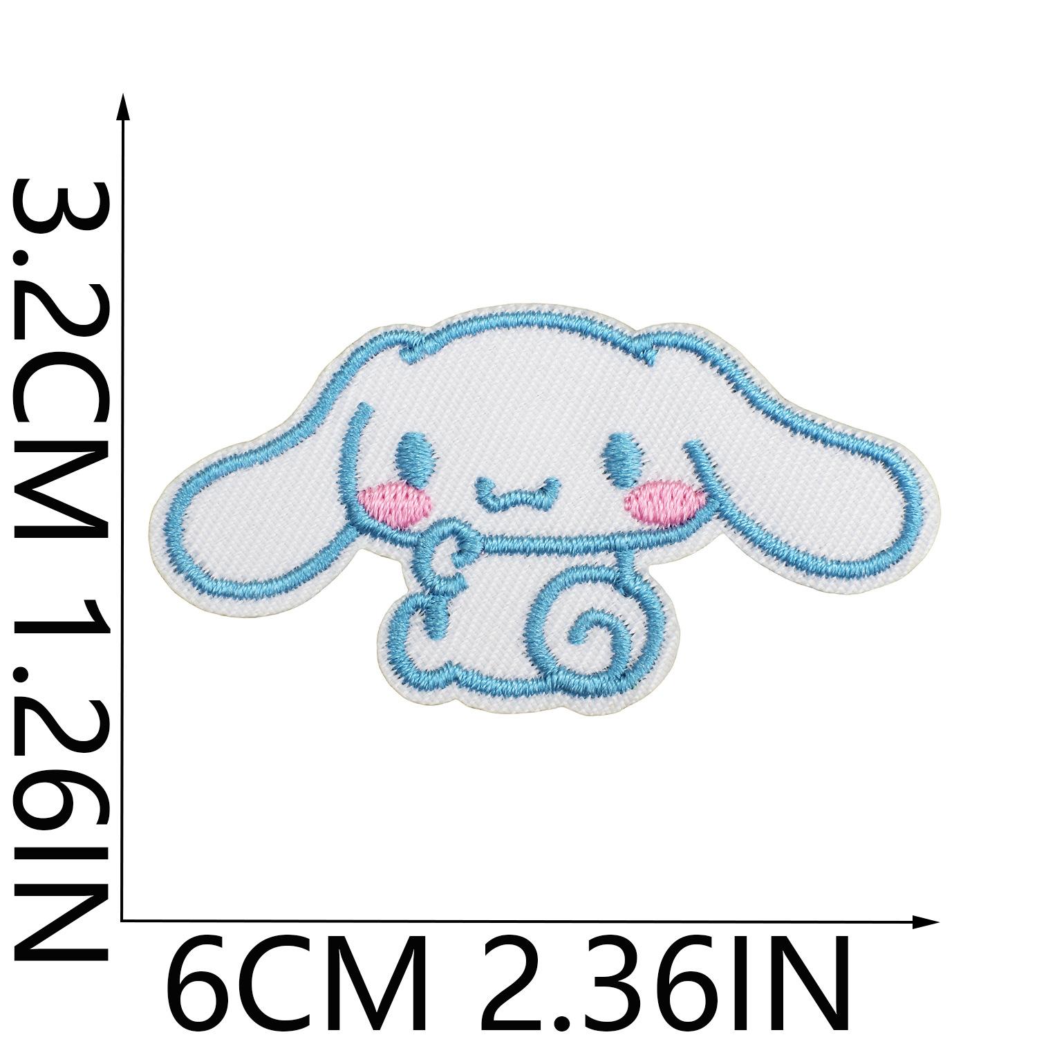 Japanese Anime Character Embroidery Cloth Sticker Bag Dressing Patch Sticker Cartoon Dog Embroidery Sticker Clothes Decoration Embroidery Stamp no. 12_3 pieces