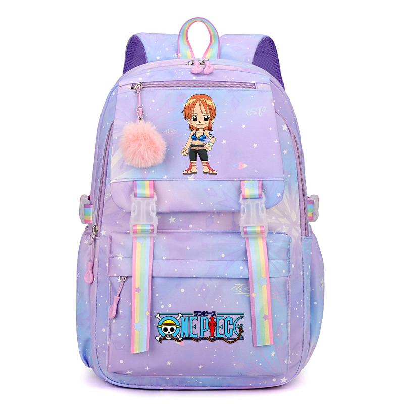 Anime One Piece Batoh Roztomilý Dámský Vodotěsný Batůžek pro Studenty, Teenagery, Děti, Narozeninové Dárky, Aktovka, Dámská Cestovní Volnočasová Taška, Ruksak, Mochila