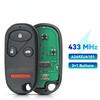 KEYYOU 3/4 Buttons For Honda CRV Civic Pilot Accord Entry Remote Key Fob A269ZUA101 NHVWB1U521 NHVWB1U523 KOBUTAH2T 433/315Mhz