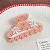 Luxurious Snowflake Hair Claw Clip In Pink Blue And Black With Stunning Rhinestone Embellishments