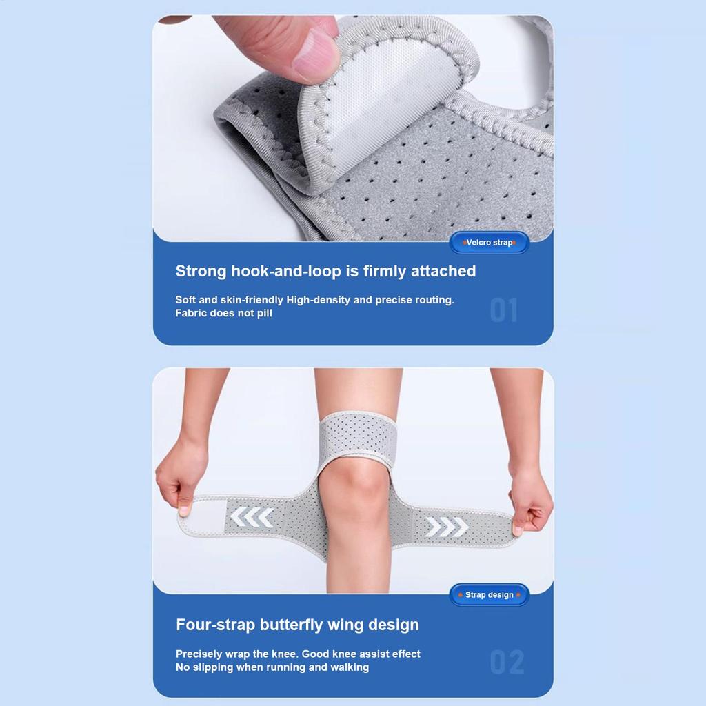 Powerful Rebound Springs Knee Assistive Device Non-Slip Breathable Knee Booster Adjustable Spring Stabilizer Brace Joint Support