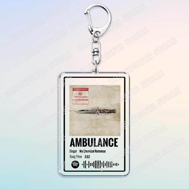 

Popular Band Music Keychains Songs Code Keychains for Women Accessories Bag Helena The Ghost of You Keyings Jewelry Fans Gifts