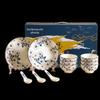 WoDing 14-teiliges Keramik Geschirr Geschenkset