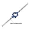 Uxcell Round Die Stock Handle Wrench 55mm Adjustable Threading Die Wrench Handle Holder for Bolt Thread Repair Bar Type Metric Outer Diameter (2.17")