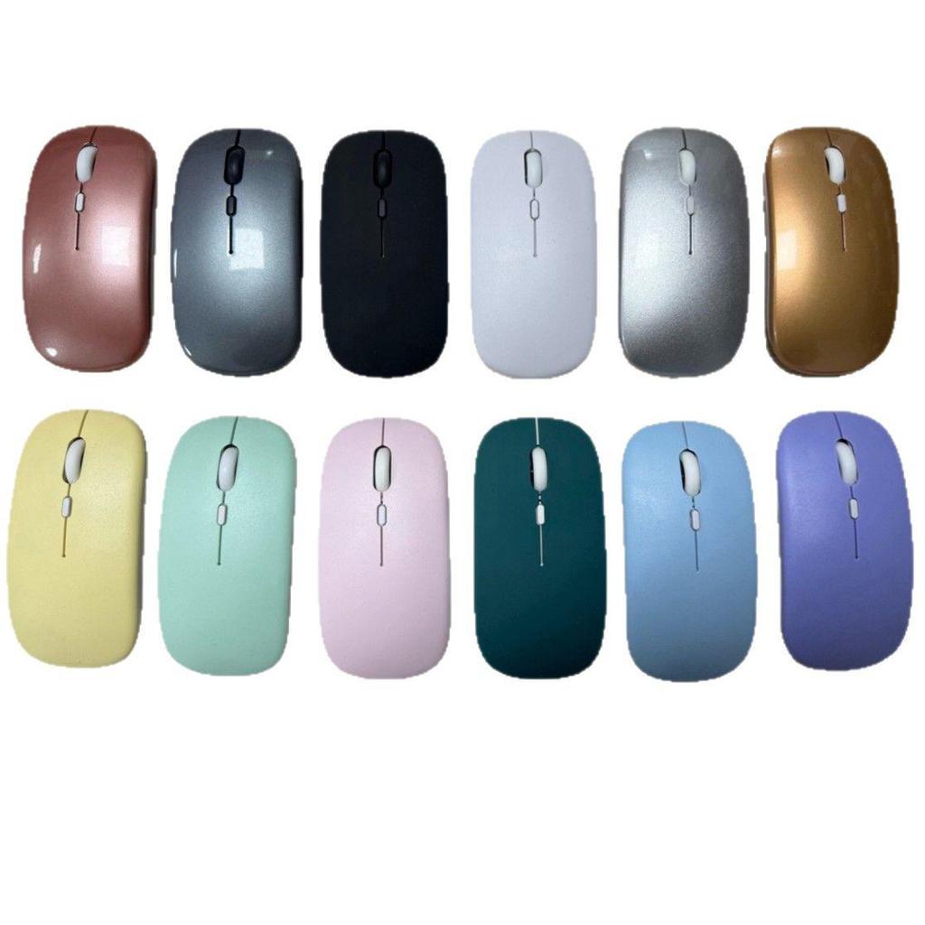 Dual-Mode Ultra-Thin Rechargeable Bluetooth Silent Mouse with Luminous Feature for Office and Tablet Use
