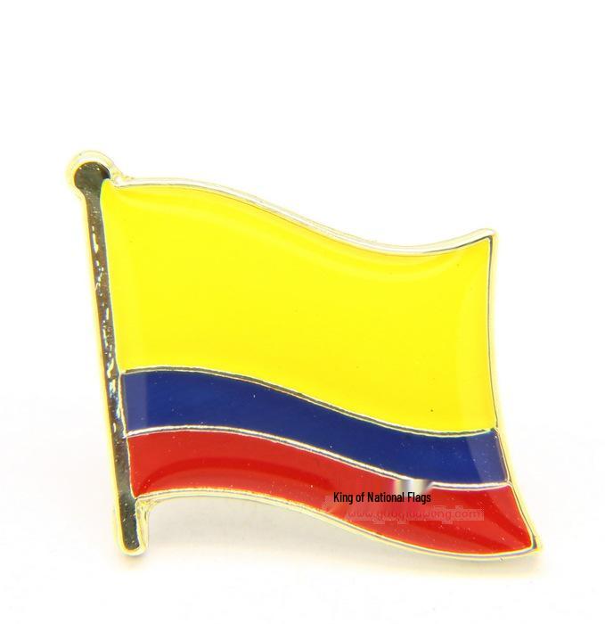 World Flags Enamel Lapel Pin - UK & US Iron Brooch with Drip Glue and Baking Paint Finish.