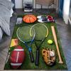 Verschiedene Sportgeräte Display Druck Teppich Teppich für Wohnzimmer Schlafzimmer Sofa Fußmatte Heimdekoration Rutschfeste Bodenmatte