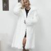 S-6XL Faux Fox Fur Long Coat Woman Brown Oversized Thicken Jacket Female Turndown Collar Winter Fake Fur Outwear L1312