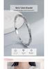 Silver-Plated Bohemian Mobius Strip Cuff Bracelet for Women