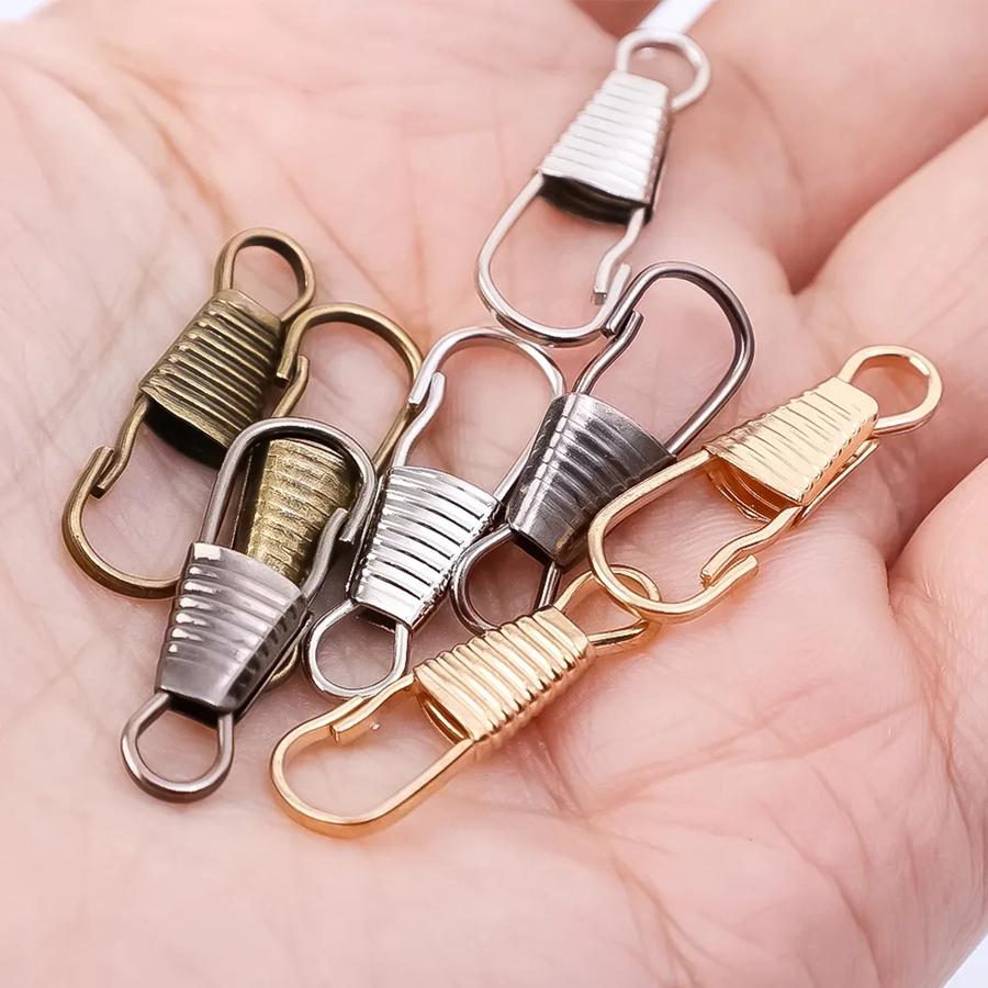 10Pcs Zipper Slider Metal Small Clasp Repair Kit Replacement for Broken Buckles Zippers Puller Head Suitcase Zipper Pull Tab