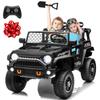 24V Ride On Car Truck with Remote Control & 2 Seater, 4WD/2WD Switchable 400W Powered Ride On Toys with Shovel Spring Suspension