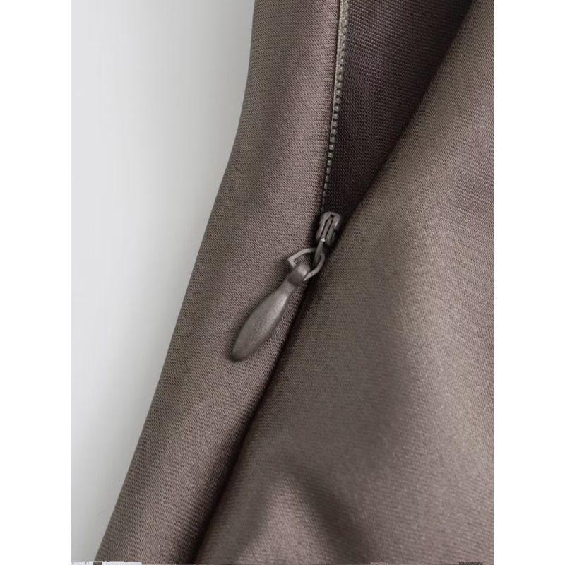 Kaslead New Arrival Women's Clothing Fashion Style Silk Satin Texture Hanging Collar Tops 8432331