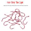 12pcs Red Flip Hook Tube Anti Unhooking, Specially Designed For Carp Fishing With Three Curved Handles, High Carbon Steel Sharp Fish Hook Fishing Gear