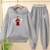 A Loose and Casual Sportswear Set of Hooded Sweatshirts and Trousers for Children, Suitable for Boys and Girls Aged 3 To 13