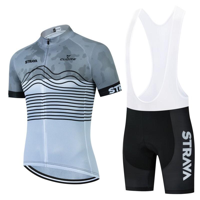 

STRAVA Cycling Suit Set Bicycle Mountain Bike Outdoor Breathable Short-sleeved Shorts M