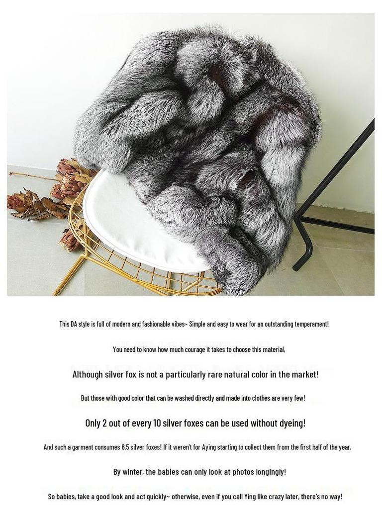 Dámský krátký kabát z umělé liščí kožešiny - Módní svrchník pro podzim/zimu 2024