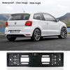 European License Plate Frame with 12-LED Night Vision AHD 1080P Wide Angle Car Rear View Camera for Reverse Parking