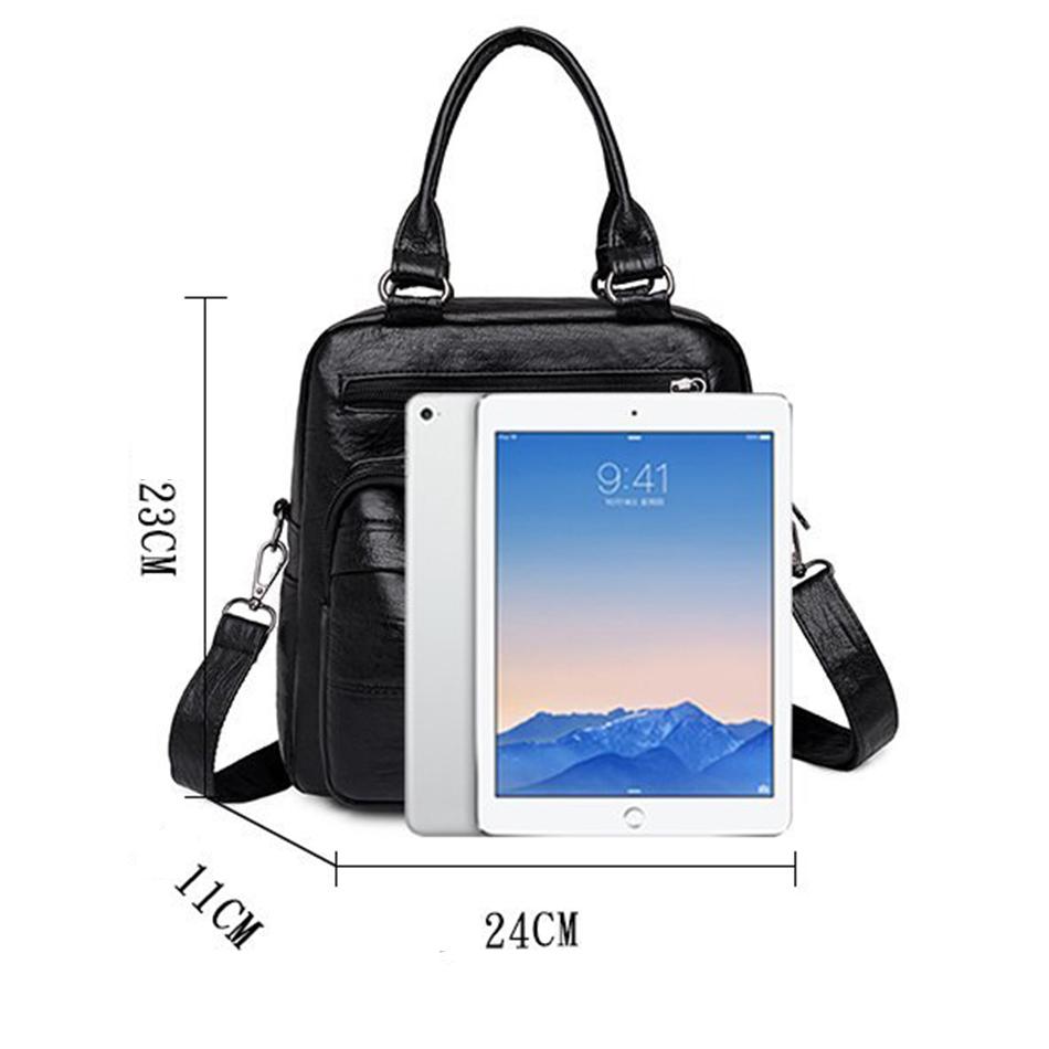 Lässige Damen-Multifunktions-Umhängetasche, modisch, weiches PU-Leder, Designer-Frauen-Rucksäcke für Schule, Teenager, Reiserucksack