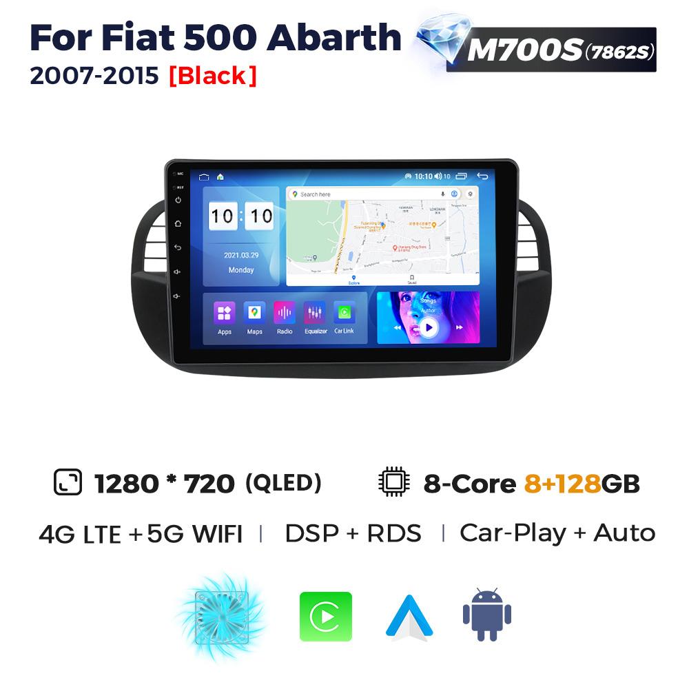 Navifly 9inch 1din Android Car Radio Stereo For FIAT 500 Abarth 2007-2015 Multimedia Player Wireless Carplay Auto GPS Navigation