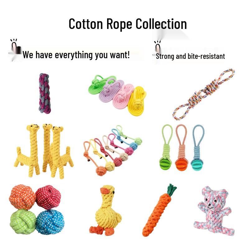 Cross-Border Carrot Cotton Rope Pet Toy: Bite-Resistant Teething & Interactive Training for Dogs