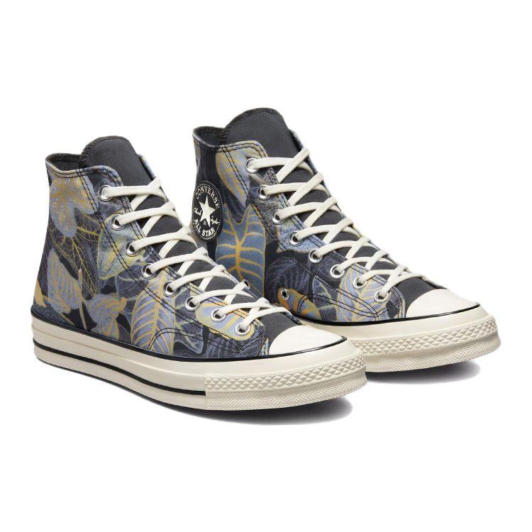 Converse Chuck 70 High Tropical Leaf Unisex-Sneakers Grey Storm-Wind Egret A00482C