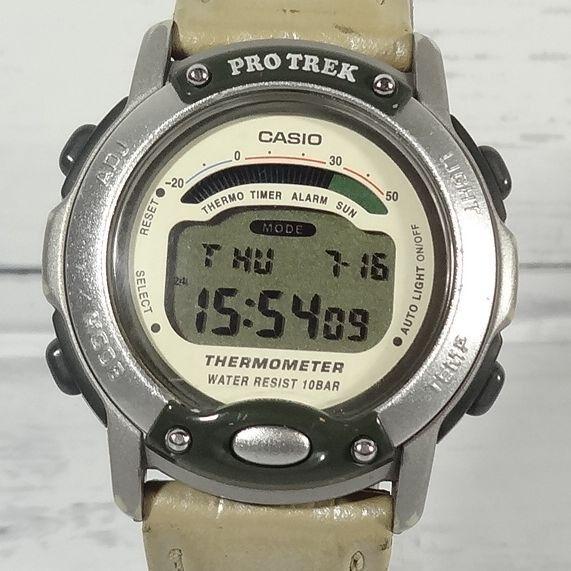 Used For Ladies CASIO PRO TREK with TheRMometer, New Battery, Working Condition: Good