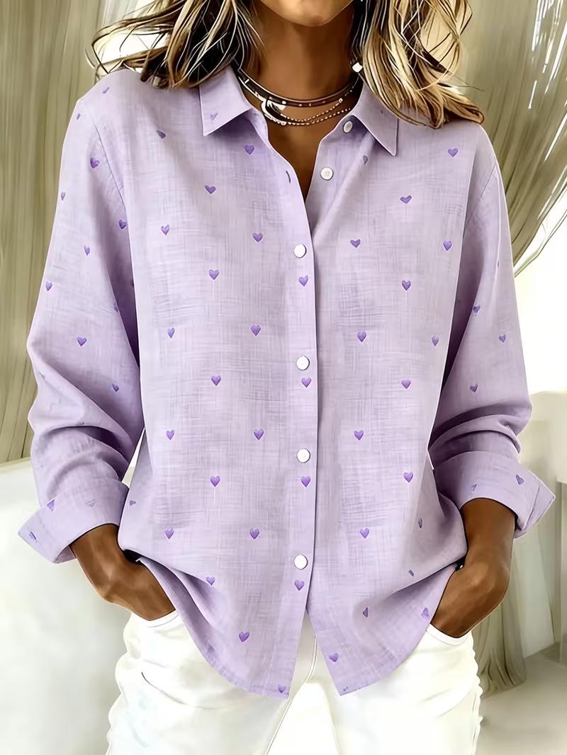 Women s 3D Digital Print Shirt - European & American Trend, Spring/Autumn 2025 2 Extra Large