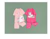 Girls' Pure Cotton Cartoon Pajamas - Spring/Summer 2025, Short Sleeve, European & American Style Baby Homewear.